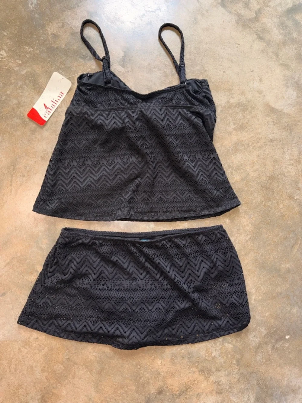 NWT - Catalina Black Tankini with Skirt - Size L - Picture 2 of 11